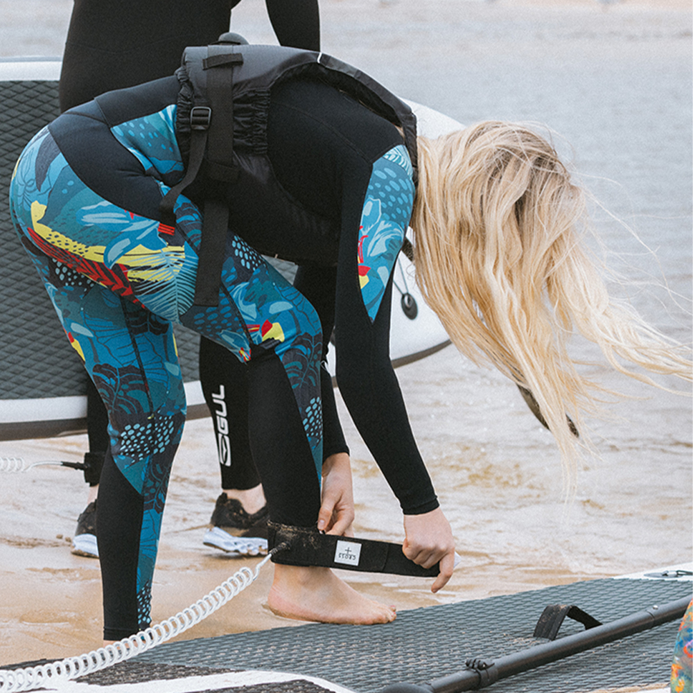 2025 Gul Womens Luna7 SUP Leggings LA8301-C1 - Tropical / Black